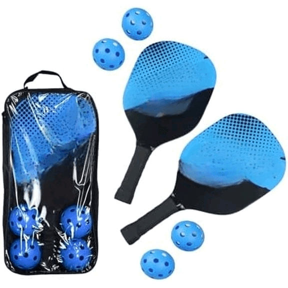 Blue Poplar Pickleball Paddles Set of 2-2 Pickleball Rackets, Bag & 4 Pickleball . Indoor/Outdoor. for All - Beginners, Advanced. Men, Women, Kids. Approved. Play on Beach or Court.