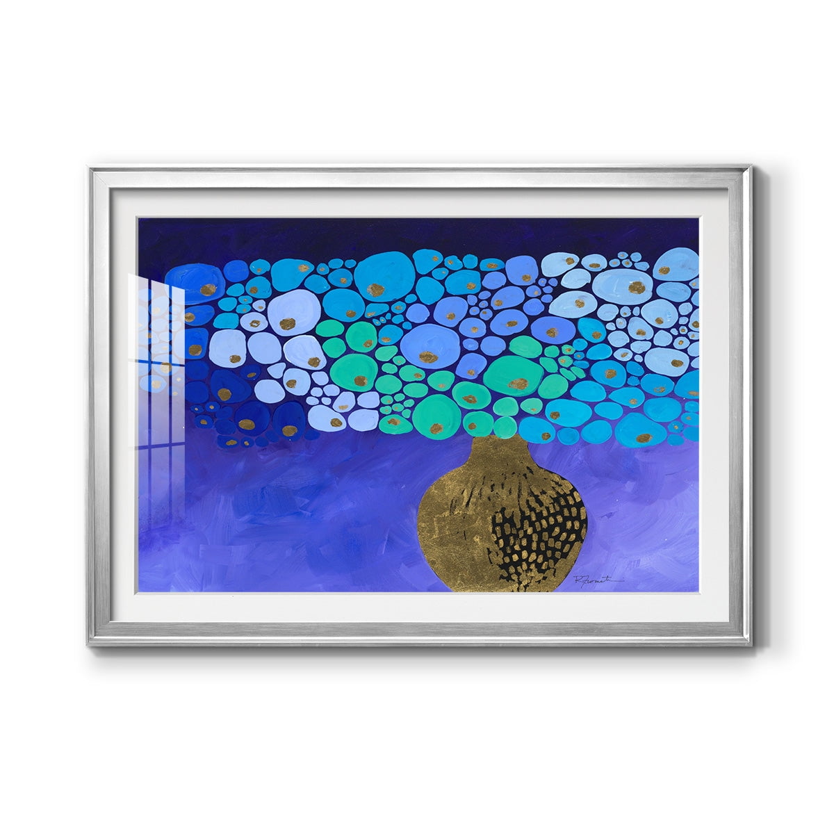Blue Poppies II Premium Framed Print - Ready to Hang