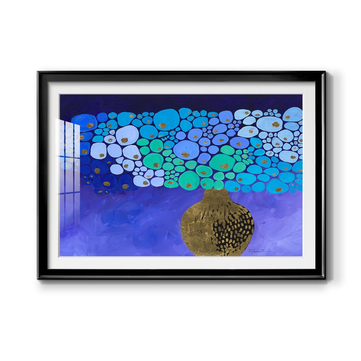 Blue Poppies II Premium Framed Print - Ready to Hang