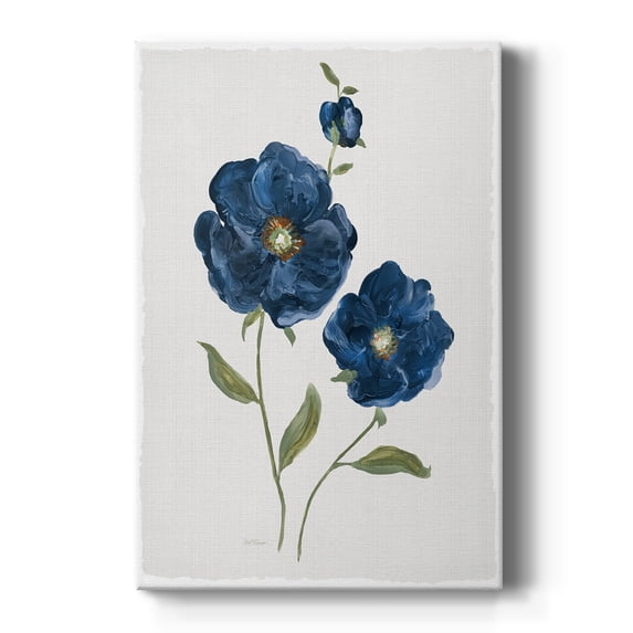 Blue Poppies Premium Gallery Wrapped Canvas - Ready to Hang