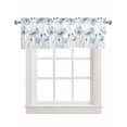 thumbnail image 1 of Blue Poppy Floral Kitchen Valances for Windows Farmhouse Linen Window Valance Curtain for Living Room Window Treatment Farmhouse Pastoral Botanical Flowers Valance Rod Pocket Topper, 42 x 18 Inch, 1 of 6