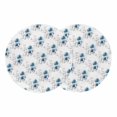 thumbnail image 1 of Blue Poppy Flowers Round 13 Inch Placemats Set of 2, Spring Gray Eucalyptus Leaves Rustic HeatResistant Non Slip Place Mats for Dining Table, Wipeable Braided Kitchen Table Mats for Housewarming, 1 of 9