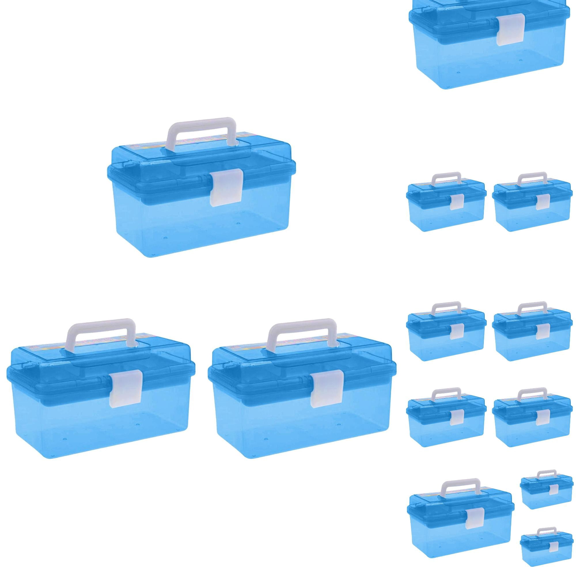 Blue Portable Box Organizer Multipurpose Sewing Box Tool Box Crafts And ...