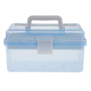 EeAaSsTy Plastic Sewing Storage Box with Handle, 3 Levels, Can Be