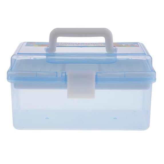 Blue Portable First Aid Box, Sewing, Tool, Crafts Storage with Handle ...
