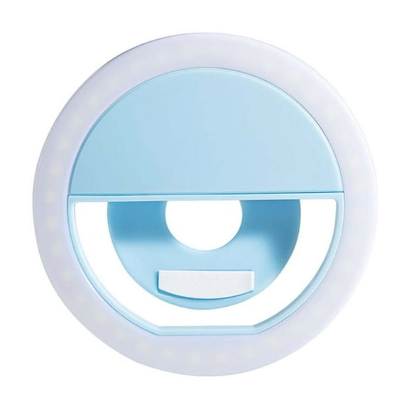 Blue Portable Ring Light With Tripod, Selfie Fill Light For Phone Video Calls Makeup, Adjustable Brightness & Color Temperature, Usb Powered For Streaming