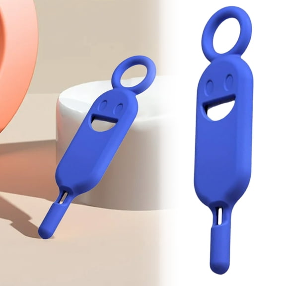Blue Portable SIM Card Removal Tool Set - With Silicone Sleeve, SIM Card Tray Opening Tool Pins Needle Opener, Lightweight for Keychain