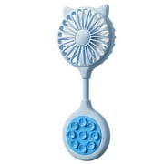 Blue Portable Suction Fan Mini Handheld Desktop Bathroom Toilet Wall Mount Usb Rechargeable 500Mah Battery For Home Office Compact Cooling #fPz5u