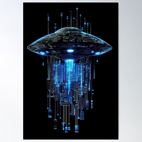 Blue Poster Wall Art, Modern Wall Decor For Living Room Bedroom, 8x12 UNFRAMED