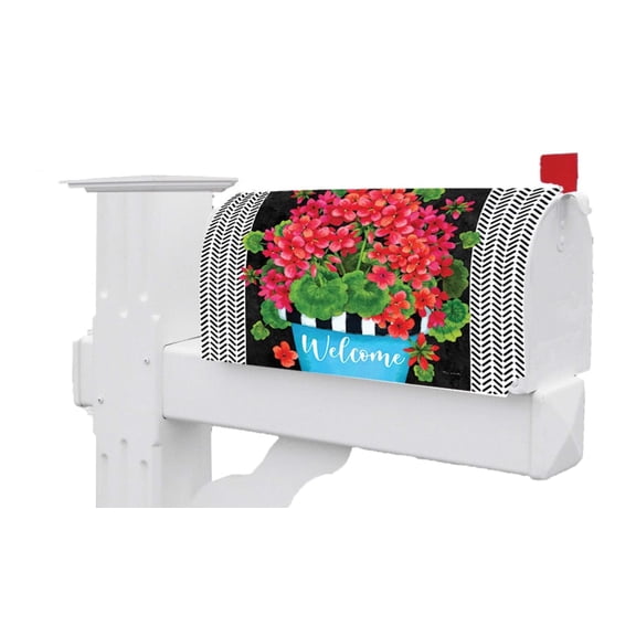 Custom Decor Mailbox Makeover - Blue Pot Geranium, 6.5" x 19"