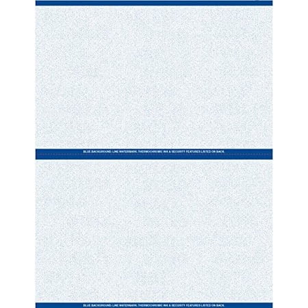 Blue Premium Prescription Security Laser RX Sheets 8.5 x 11, Has one perforation to yield 2 scripts per sheet (PRESLBL2)