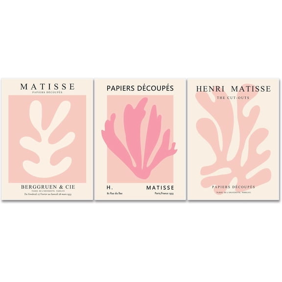 Blue Preppy Canvas Wall Art Poster Set of 3, Coastal Cowgirl Pictures Wall Decor Paintings, Trendy Cherry Guest Check Prints Aesthetic Home Decor for Teen Girls Bedroom Dorm