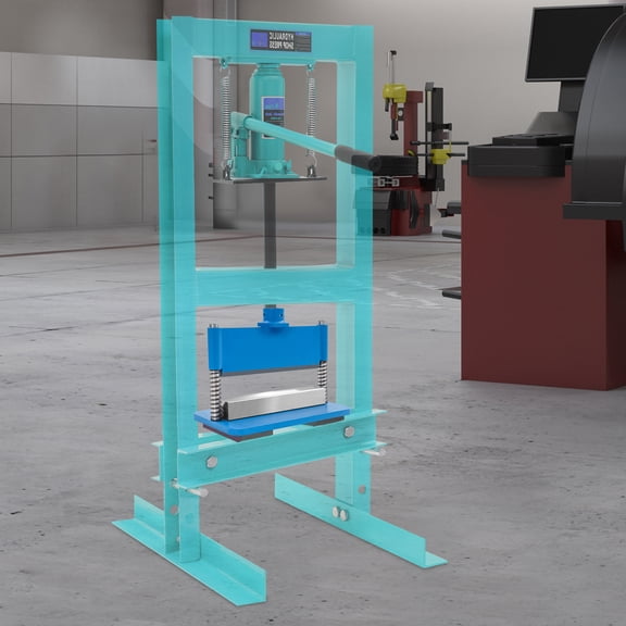Blue Press Brake Attachment, Press Brake Attachment for Hydraulic Shop Presses, 12" Press Brake Attachment