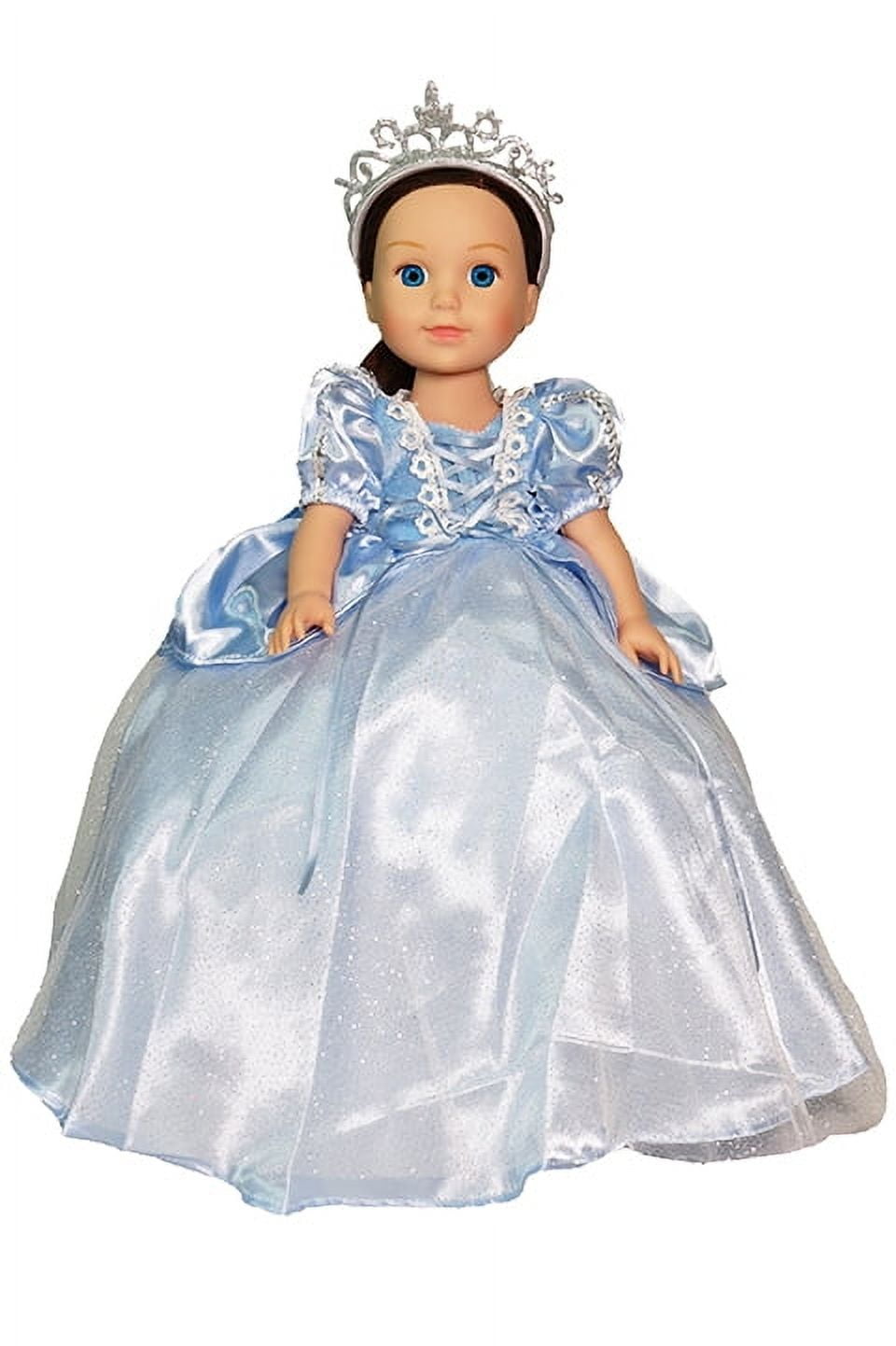princess polly baby blue dress Blue Princess Dress with Tiara for 14-Inch Dolls | Dolls Clothes