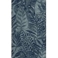 thumbnail image 1 of Blue Printed Leaves Tropical Wallpaper R8242, 1 of 3