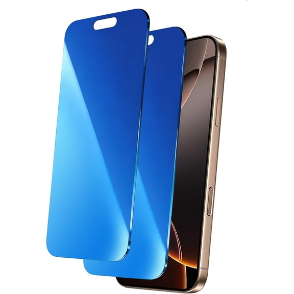 Blue Privacy Screen Protector for iPhone 16 Pro Max 6.9 Inch Tempered Glass