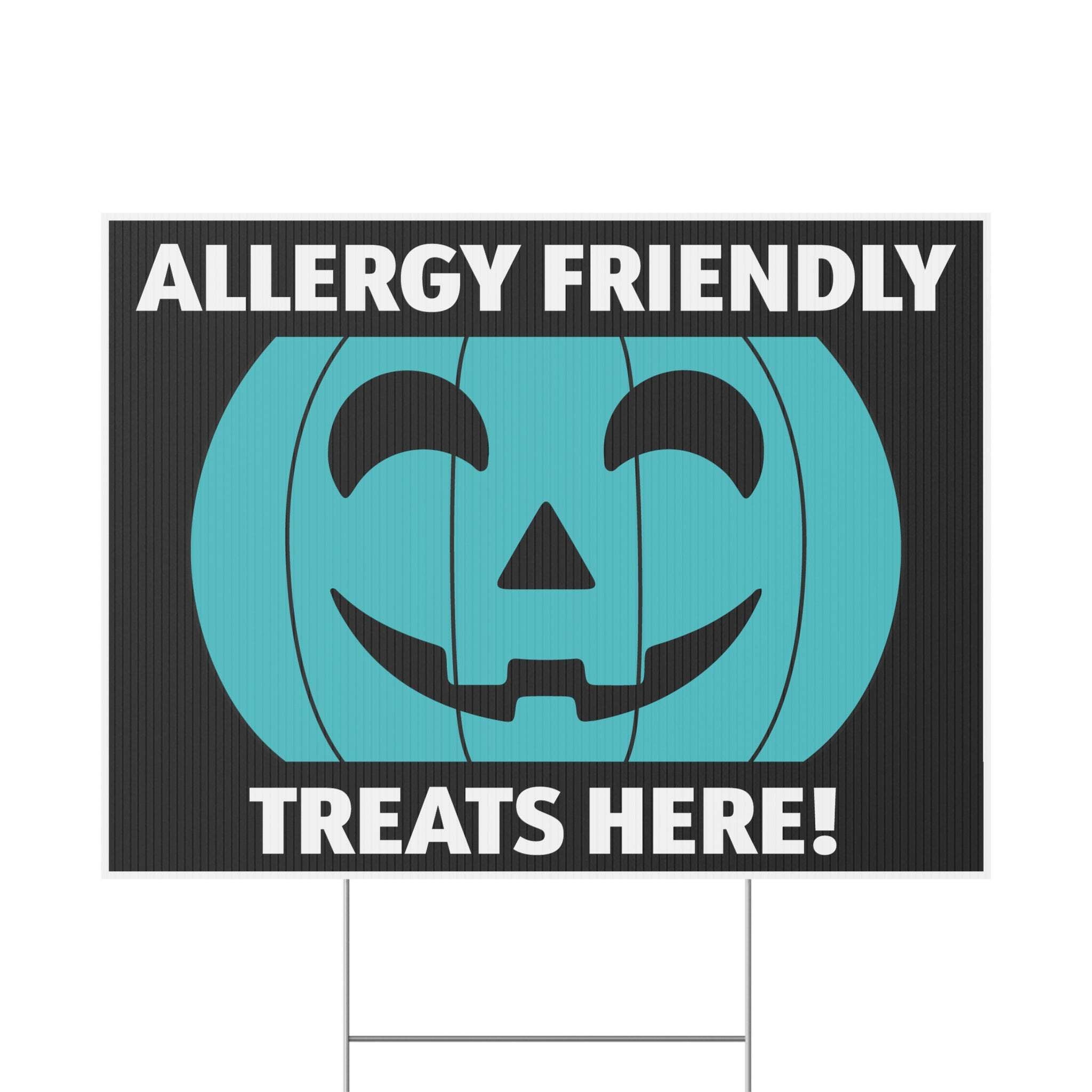 Blue Pumpkin Allergy Friendly Treats Halloween Yard Sign(01)