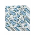 thumbnail image 1 of Blue Pumpkin Cloth Napkins Set of 4 Reusable Dinner Napkins, Thanksgiving Autumn Fall Leaf Flower Cocktail Napkin Washable Table Napkins for Wedding/Holiday Party/Baby Shower 20"x20", 1 of 7