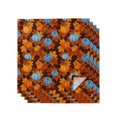 thumbnail image 1 of Blue Pumpkin Fall Cloth Napkins Set of 4 Reusable Dinner Napkins, Thanksgiving Maple Leaves Autumn Cocktail Napkin Washable Table Napkins for Wedding/Holiday Party/Baby Shower 20"x20", 1 of 7