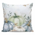 thumbnail image 1 of Blue Pumpkin Fall Pillow Covers 20x20 Inch Decorative Throw Pillow Cover, Green Thanksgiving Botanical Leaves Sofa Pillowcases Accent Cushion Case Home Decor Bedroom Living Room, 1 of 6