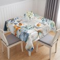 thumbnail image 1 of Blue Pumpkin Table Cloth Waterproof Tablecloths, Orange White Thanksgiving Autumn Eucalyptus Tablecloth Dining Table Cover for Kitchen Party Tabletop Outdoor, Square Tablecloth 54x54 Inch, 1 of 9
