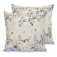 thumbnail image 1 of Blue Pumpkins Fall Pillow Covers 18x18 Set of 2, Thanksgiving Eucalyptus Leaves Weeping Autumn Throw Pillow Covers Decorative Couch Cushion Cover, Microfiber Soft Pillowcases for Bedroom Living Room, 1 of 9