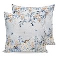 thumbnail image 1 of Blue Pumpkins Thanksgiving Pillow Covers 16x16 Set of 2, Fall Eucalyptus Leaves Weeping Throw Pillow Covers Decorative Couch Cushion Cover, Microfiber Soft Pillowcases for Bedroom Living Room Sofa, 1 of 9