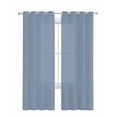 thumbnail image 1 of Blue Pure Color Sheer Curtains 84 Inch Length 2 Panels Set for Living Room/Bedroom, Aesthetics Contemporary Luxury Kitchen Curtains Grommet Semi-Sheer Curtains Drapes Window Treatments 52"x84"x2, 1 of 7