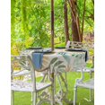 thumbnail image 1 of Blue Purple Botanical Outdoor Tablecloth - 60 Inch Round Dining Table Cover, Farmhouse Pastoral Leaf Waterproof Outdoor Table Cloth with Umbrella Hole & Zipper for Picnic/Patio/Party, 1 of 5