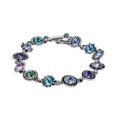 thumbnail image 1 of Blue Purple Charm Bracelet With Swarovski Crystals, 1 of 1