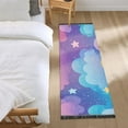 thumbnail image 1 of Blue Purple Clouds Cartoon Bedroom Runner Rug 2'x 6' Non Slip Carpet Indoor Home Area Rug Living Room, 1 of 8
