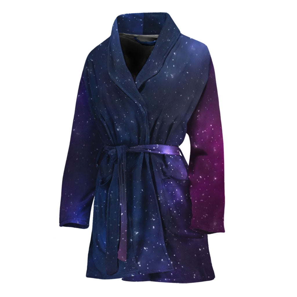 Blue Purple Cosmic Galaxy Space Women Bathrobe One Size Univeral Fits ...