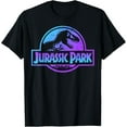 thumbnail image 1 of Blue & Purple Dinosaur Fossil Graphic Tee – Retro Short Sleeve T-Shirt for Adults, 1 of 4