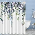 thumbnail image 1 of Blue Purple Eucalyptus Leaves Shower Curtains,Waterproof Fabric Stylish Botanical Bathroom Shower Curtain with Hooks-48"W x 72"L (Pack of 1), 1 of 7