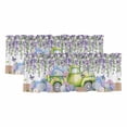 thumbnail image 1 of Blue Purple Floral Curtain Valances for Windows, Kitchen Valance Window Treatments Panel 2 Pack, Spring Country Hydrangea Flower Truck Rod Pocket Short Curtains for Bathroom Bedroom 60 x 18 Inch, 1 of 8