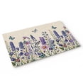 Blue Purple Floral Door Mat Spring Lavender Wildflowers Blue Butterfly ...