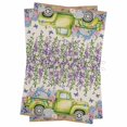 thumbnail image 1 of Blue Purple Floral Kitchen Towels Set of 2, Water Absorbent Dish Towel, Spring Vintage Hydrangea Flower Truck Decorative Hand Towels - Quick Drying Cloth for Cooking Baking, 18x28 Inch, 1 of 8