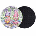 thumbnail image 1 of Blue Purple Gnomes Coasters Set of 2, Absorbent Coasters for Drinks, Spring Hydrangea Flower Leaf Green Plaid Coaster for Desk Coffee Table Protection, Home Decor House Warming Gifts 4", 1 of 8