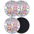 thumbnail image 1 of Blue Purple Gnomes Coasters Set of 4, Absorbent Coasters for Drinks, Spring Country Hydrangea Flower Leaf Coaster for Desk Coffee Table Protection, Home Decor House Warming Gifts 4", 1 of 8