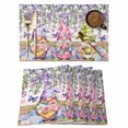 thumbnail image 1 of Blue Purple Gnomes Placemats Set of 4, Spring Hydrangea Flower Leaf Pink Plaid Placemats for Dining Table, Place Mats for Kitchen Tabletop, Waterproof Wipeable Dining Table Mats Set, 1 of 9
