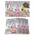 thumbnail image 1 of Blue Purple Gnomes Placemats Set of 6, Spring Country Hydrangea Flower Leaf Placemats for Dining Table, Place Mats for Kitchen Tabletop, Waterproof Wipeable Dining Table Mats Set, 1 of 9