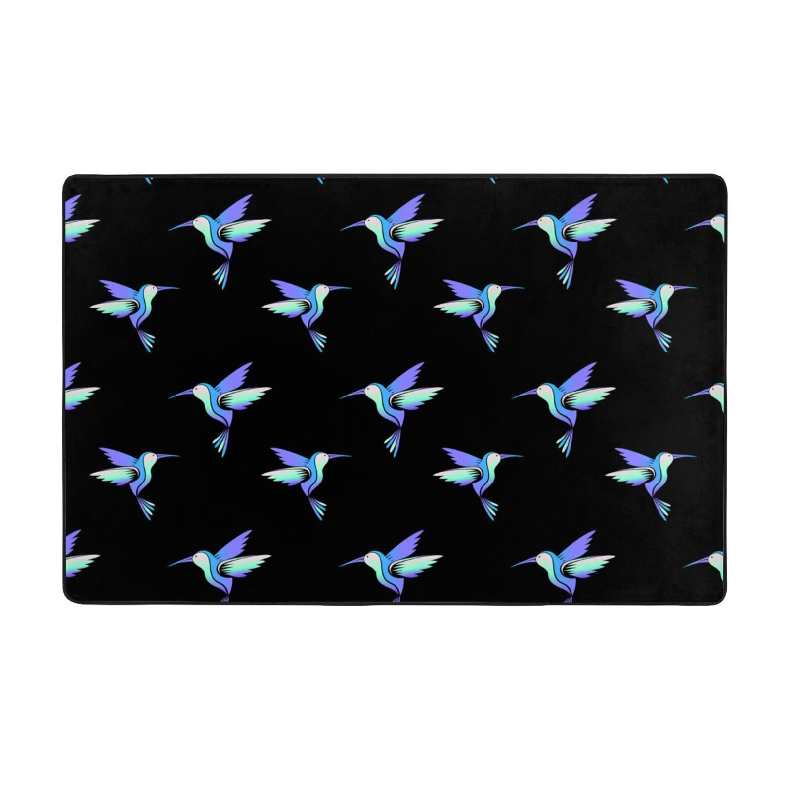 Hummingbird Welcome Mat Blue Purple Hummingbird Print Indoor Door Mat, Bedroom Rug & Carpets ...