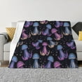 Blue Purple Jellyfish Print Throw Blanket for Couch, Soft Fuzzy Comfy