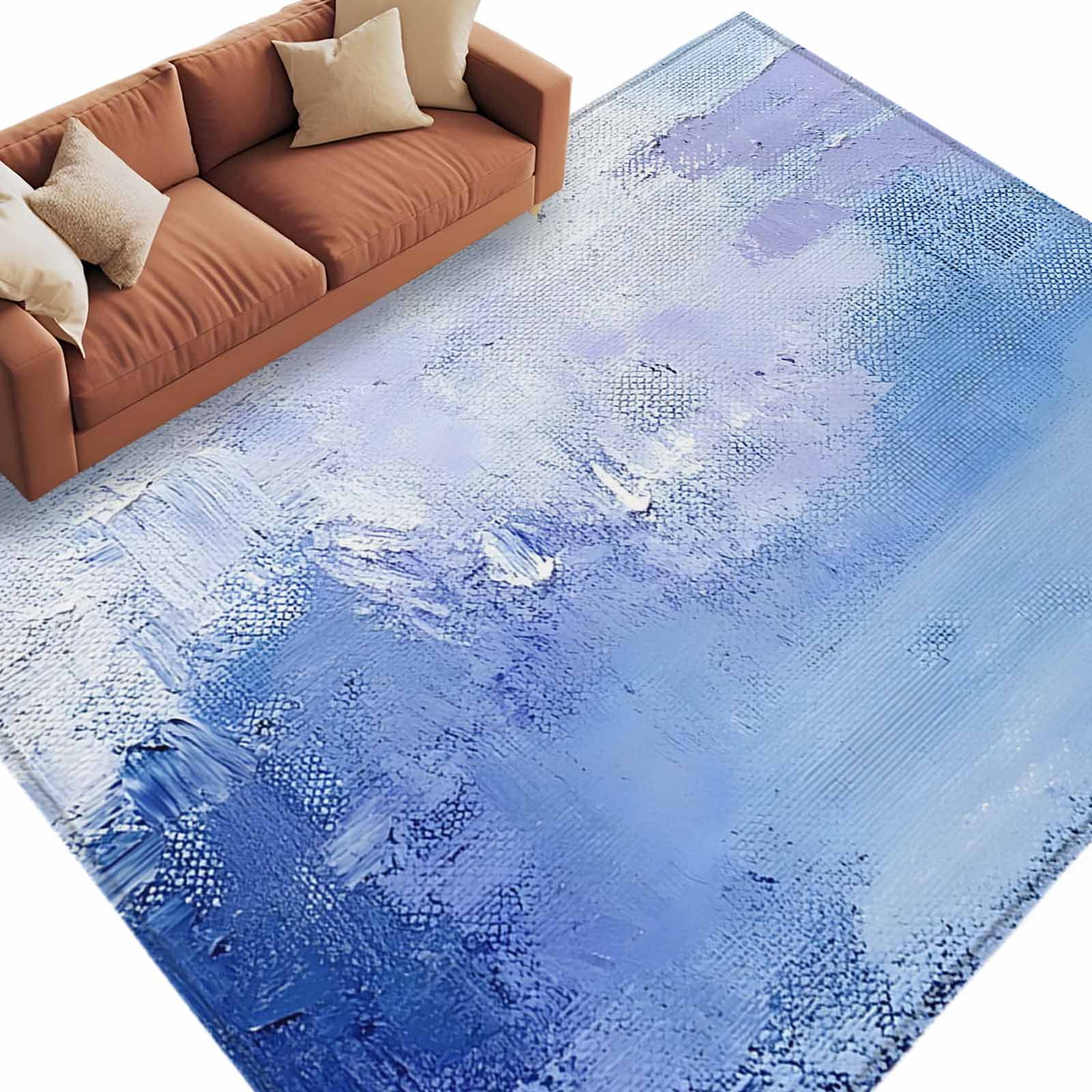 Blue Purple Large Area Rugs for Bedroom Living Room, Soft Non Slip ...