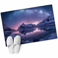 Blue Purple Mountains Bathroom Rug Washable 2x3 Entryway Rug Non Slip ...