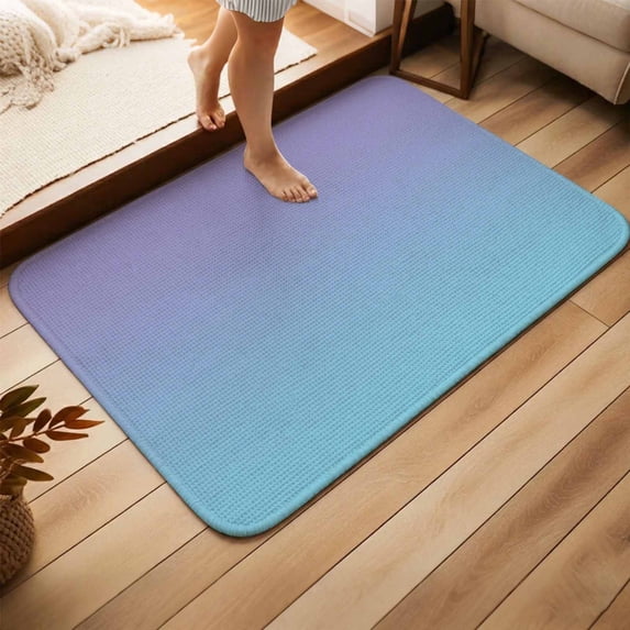 Blue to Purple Ombre Gradient Shadow Door Mat,Indoor Outdoor Welcome ...