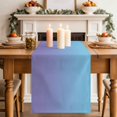 thumbnail image 1 of Blue to Purple Ombre Gradient Shadow Table Runner 70 Inches Long,Kitchen Dining Tablerunners Modern Minimalism Art Linen Table Runners Dresser Scarves for Home Dinner Wedding Holiday Party Decor, 1 of 9