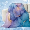 thumbnail image 1 of Blue Purple Pink Cooling Blanket, Lightweight Breathable Summer Throw Blanket with Double Sided Cold Effect,Luxury Marble Modern Abstract Art Picnic Beach Blankets Bed Sheet for Hot Sleepers 40"x60", 1 of 8