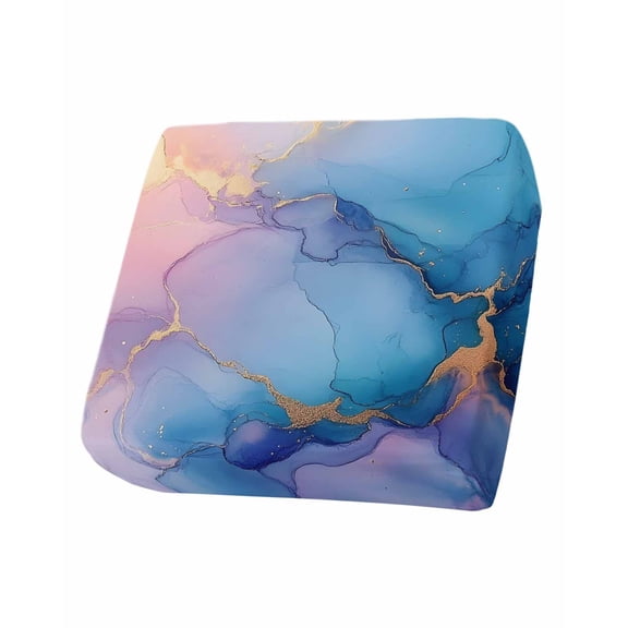 Blue Purple Pink Marble Sofa Couch Cushion Covers Washable, Removable Stretchable Sectional Couch Covers, Modern Abstract Impressionist Slipcovers for L & T Shape Sofa Furniture Protector S Size 1 pc
