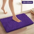 thumbnail image 1 of Blue Purple Shag Bathroom Rug, High Absorbency Toilet Mat, Soft Fuzzy Durable Carpet, Machine Washable, 19.7"x11.8", 1 of 9